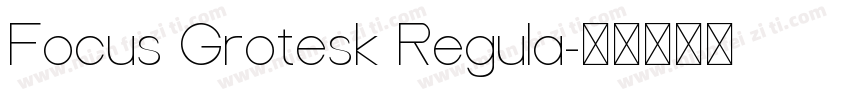 Focus Grotesk Regula字体转换